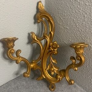 Vintage Dart international plastic  double wall sconce beautiful-golden